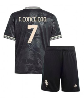 Günstige Juventus Francisco Conceicao #7 3rd trikot Kinder 2025-26 Kurzarm (+ Kurze Hosen)